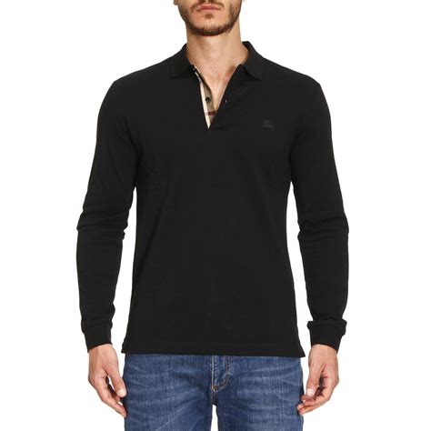 black burberry t shirt mens|Burberry men long sleeve shirt.